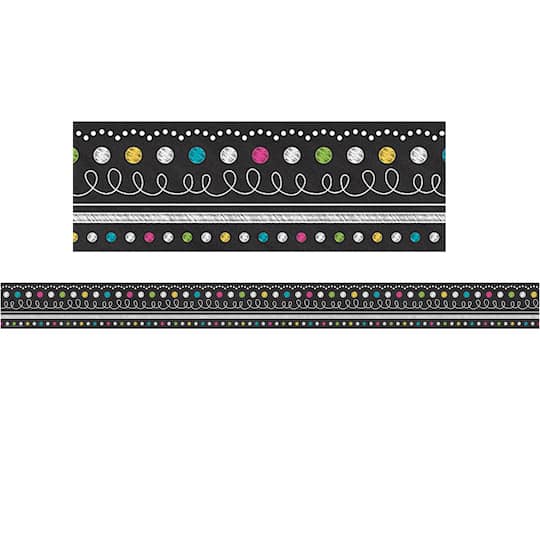 Teacher Created Resources Chalkboard Brights Straight Borders, 210ft.